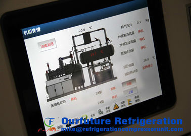 -55 섭씨 냉장고 방을 위한 VFD Nh3 이산화탄소 냉장계